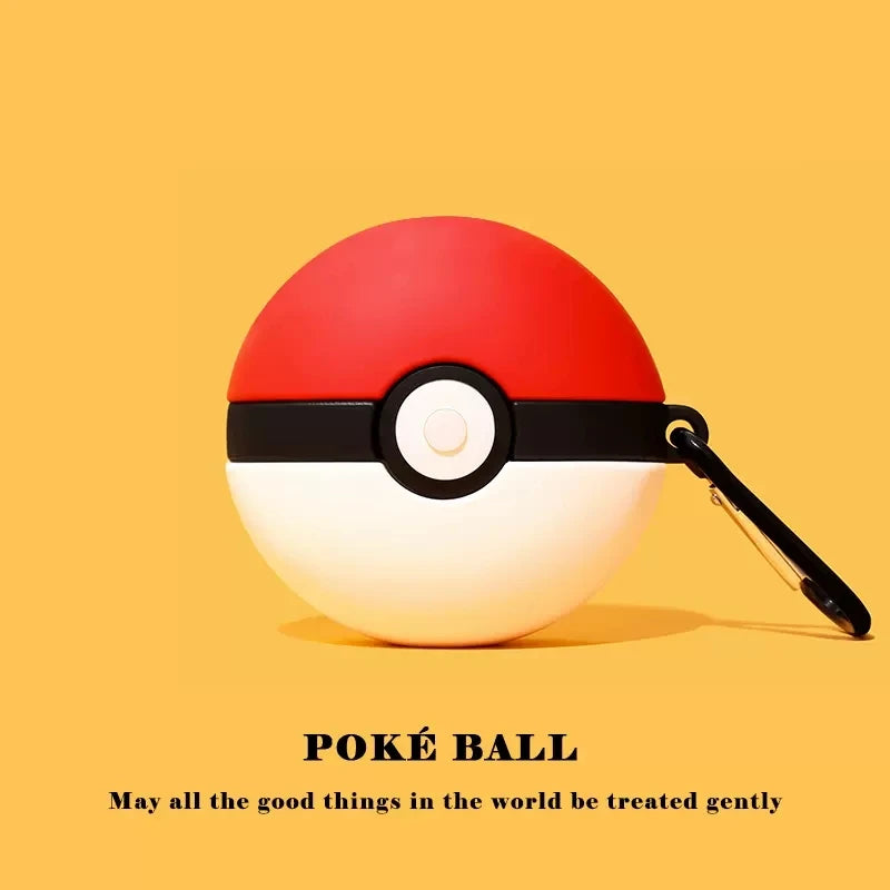 Funda Pokeball de Silicona para AirPods 1, 2, 3, 4, Pro y Pro 2