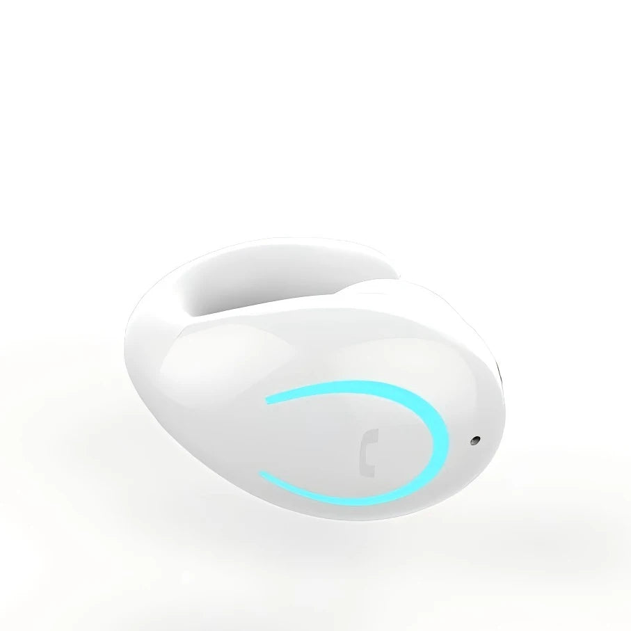 Audífonos Bluetooth Air-Conduction Inalámbricos con Micrófono y Diseño Clip-On para Trabajo y Conducción