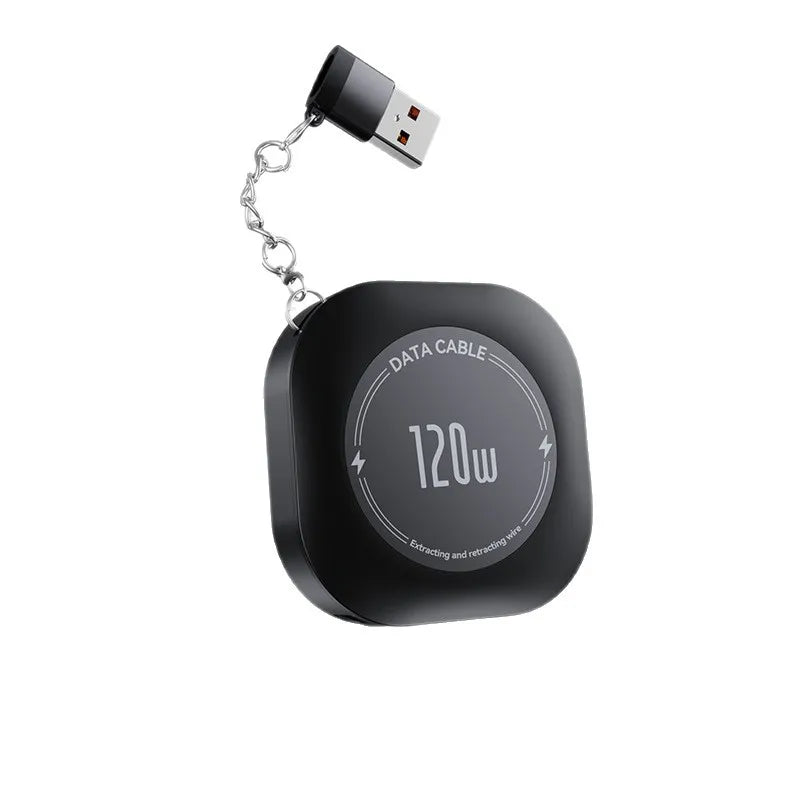 Charge Faster and Tangle-Free | 4-in-1 Retractable USB-C 120W Cable