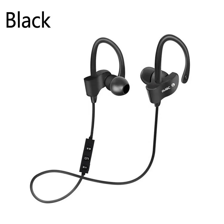 Audífonos Bluetooth Deportivos Stereo con Gancho, Micrófono y Sonido HiFi para Gaming y Música