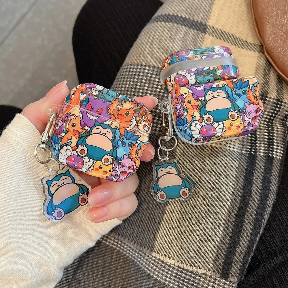 2026 New Anime Pokemon Gengar Snorlax Adorable Earphone Case for Airpods 1 2 3 4 Pro 2 3 Wireless Bluetooth Headset Shell Gift