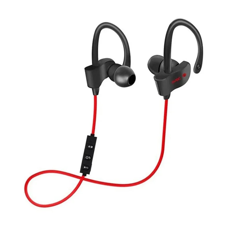 Audífonos Bluetooth Deportivos Stereo con Gancho, Micrófono y Sonido HiFi para Gaming y Música