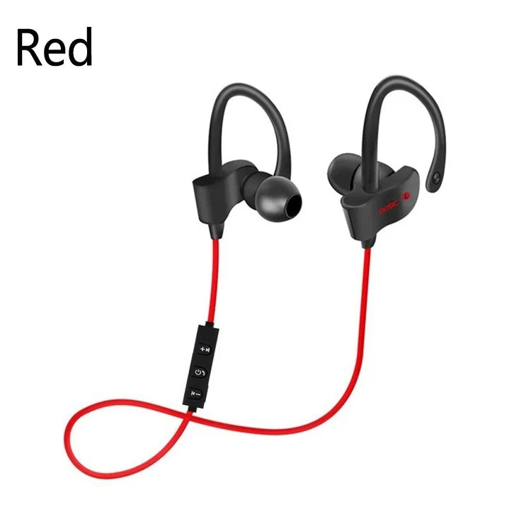Audífonos Bluetooth Deportivos Stereo con Gancho, Micrófono y Sonido HiFi para Gaming y Música